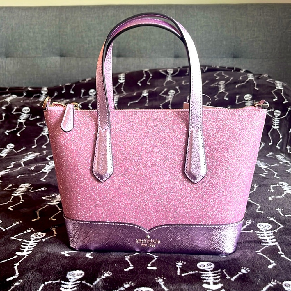 Kate spade glitter bag with matching wallet